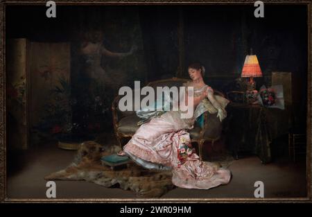 “Daydream during the dance”, 1879, Rogelio de Egusquiza (1845-1915) Stock Photo