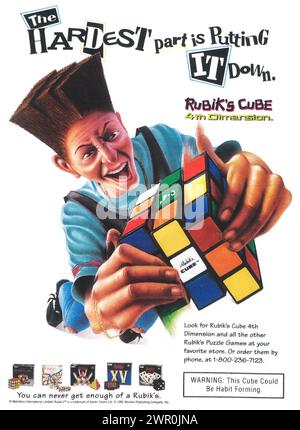 1992 Rubik's Cube Ad Stock Photo