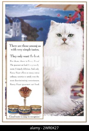 1997 Fancy Feast Filet Ad with Pate Persian Cat Stock Photo