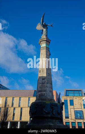 South African war memorial in Percy Street, Newcastle by Thomas Eyre Macklin from 1908 Stock Photo