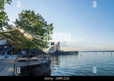 Bregenz: lake Bodensee (Lake Constance), stage Seebühne in Bodensee (Lake Constance), Vorarlberg, Austria Stock Photo