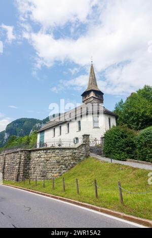 Reuthe: church Reuthe in Bregenzerwald (Bregenz Forest), Vorarlberg, Austria Stock Photo