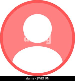 Red avatar. Red placeholder. Profile icon. Stock Vector