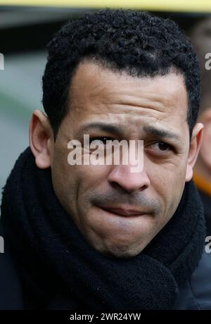 Hull City manager Liam Rosenior during the Sky Bet Championship match between Hull City and Leicester City at the MKM Stadium, Kingston upon Hull on Saturday 9th March 2024. (Photo: Mark Fletcher | MI News) Stock Photo