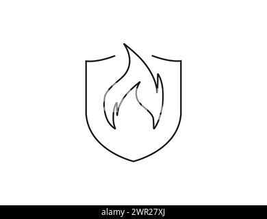 No fire allowed, fireproof icon. Vector illustration. Stock Vector