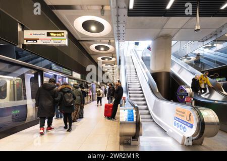 London Paddington Elizabeth line platform Stock Photo