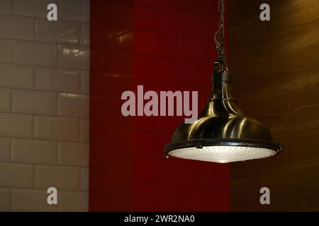 Pendant light with a rustic and modern design with a retro feel Stock Photo