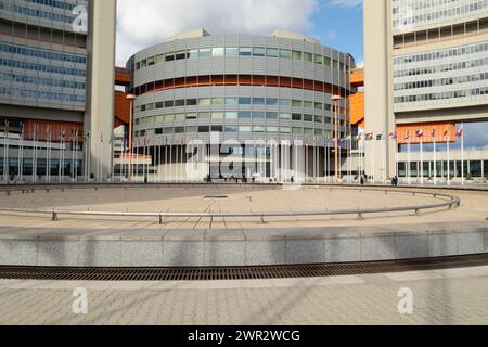 Vienna International Centre, United Nations UN Headquarters,  Vienna, Austria, Europe. Stock Photo