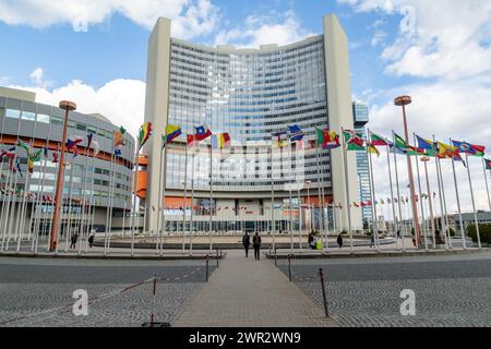 Vienna International Centre, United Nations UN Headquarters,  Vienna, Austria, Europe. Stock Photo