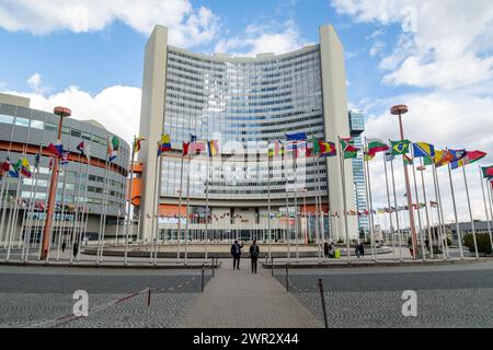 Vienna International Centre, United Nations UN Headquarters,  Vienna, Austria, Europe. Stock Photo