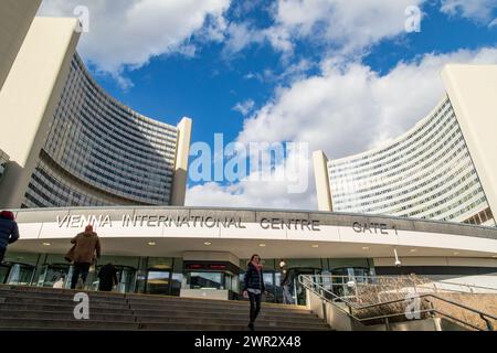 Vienna International Centre, United Nations UN Headquarters,  Vienna, Austria, Europe. Stock Photo