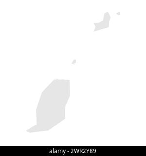 Grenada country simplified map. Light grey silhouette with sharp corners isolated on white background. Simple vector icon Stock Vector