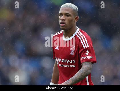 Brighton and Hove, UK. 10th Mar, 2024. Danilo of Nottingham Forest during the Premier League match at the AMEX Stadium, Brighton and Hove. Picture credit should read: Paul Terry/Sportimage Credit: Sportimage Ltd/Alamy Live News Stock Photo