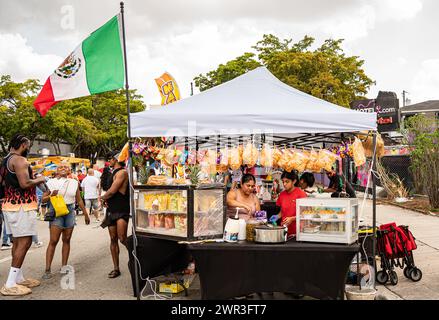 Miami, Florida March 10, 2024 Calle Ocho Cuban festival in Little