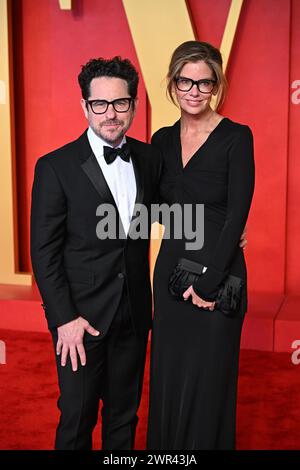 J. J. Abrams and Katie McGrath attending the Vanity Fair Oscar Party held at the Wallis Annenberg Center for the Performing Arts in Beverly Hills, Los Angeles, California, USA. Picture date: Sunday March 10, 2024. Stock Photo