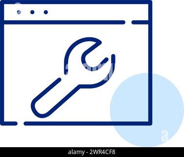 Web customization icon. Settings and customization, it symbolizes fine-tuning your online world. Pixel perfect vector Stock Vector