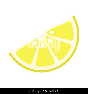 Yellow Lemon Slice Icon Stock Vector