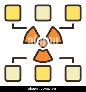 Radiation and Nuclear Energy vector concept colored icon or design element Stock Vector