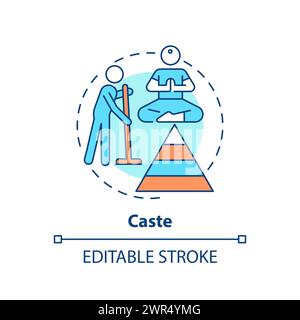 Caste system multi color concept icon Stock Vector