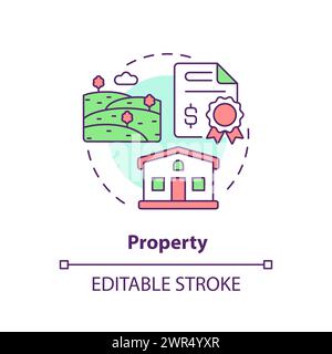 Property multi color concept icon Stock Vector