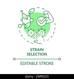 Strain selection green concept icon Stock Vector