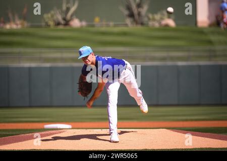 Texac Rangers Texas Rangers pitcher Cody Bradford throws to the Boston Red Sox during ...