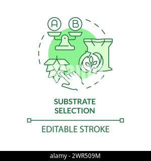 Substrate selection green concept icon Stock Vector