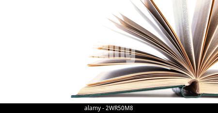 open book isolated on white background Stock Photo