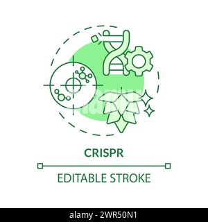 CRISPR green concept icon Stock Vector
