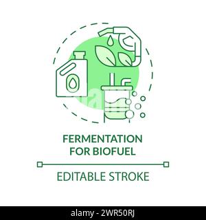 Fermentation for biofuel green concept icon Stock Vector