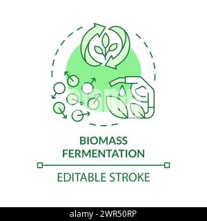 Biomass fermentation green concept icon Stock Vector