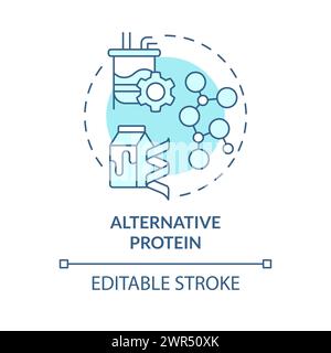 Alternative protein soft blue concept icon Stock Vector