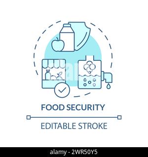 Food security soft blue concept icon Stock Vector