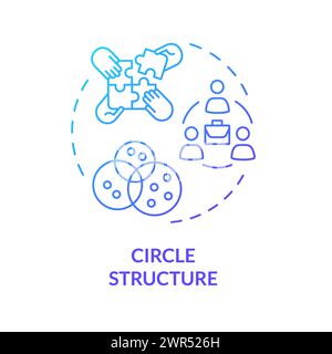 Circle structure blue gradient concept icon Stock Vector