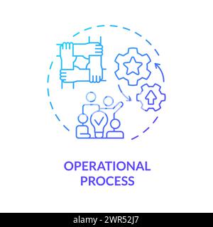 Operational process blue gradient concept icon Stock Vector