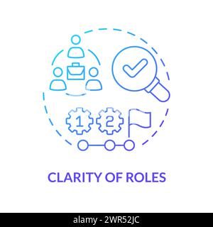 Transparency and clarity of roles blue gradient concept icon Stock Vector