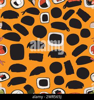 Vector hand drawn potion flasks and bottles seamless pattern, perfect for spooky events and themes. Stock Vector