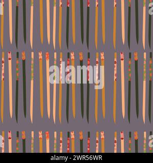 Vector hand drawn potion flasks and bottles seamless pattern, perfect for spooky events and themes. Stock Vector