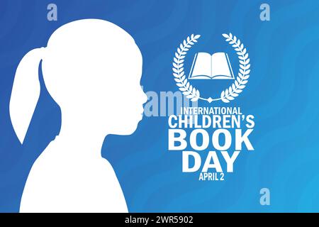 International Children's Book Day. April 2. Holiday concept. Template for background, banner, card, poster with text inscription Stock Vector