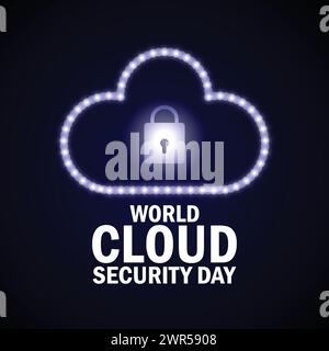 World Cloud Security Day wallpaper with shapes and typography. World ...