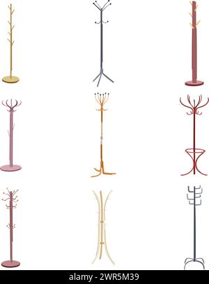 clohanger coat rack cartoon vector illustration Stock Vector Image ...