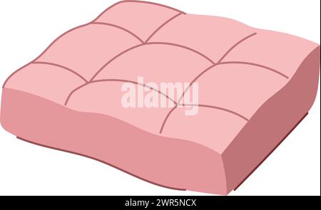 posture desk chair cushion cartoon vector illustration Stock Vector
