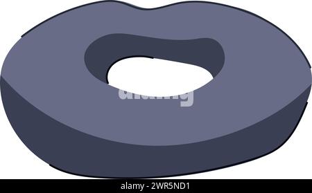 posture desk chair cushion cartoon vector illustration Stock Vector