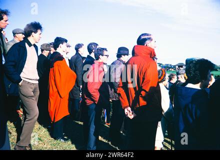 Crowd of spectators watching golf at St Andrews course, Scotland, Uk 1967 Stock Photo