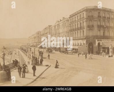 View of Boulevard de la Republique in Algiers, Alger. - Boulevard de la Republique (title on object), This photo is part of an album., Étienne Neurdein, Algiers, 1880 - 1890, photographic support, albumen print, height 208 mm × width 273 mm, photograph Stock Photo