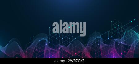 Vector connect lines and dots. Banner template for technology Stock ...