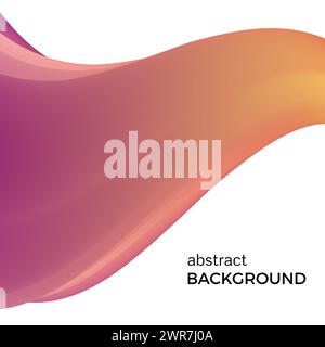 Color abstract composition of the watercolor waves. Vector abstract colorful background with bent dynamic form. Stock Vector
