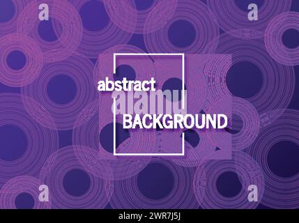 Trendy geometric background with abstract circles shapes. Futuristic dynamic pattern design. Vector illustration Stock Vector