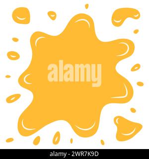 Yellow splash on a white background. Vector illustration Stock Vector