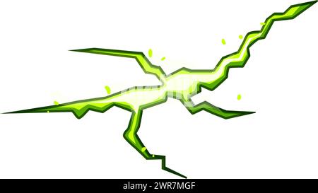 broken ground crack cartoon vector illustration Stock Vector